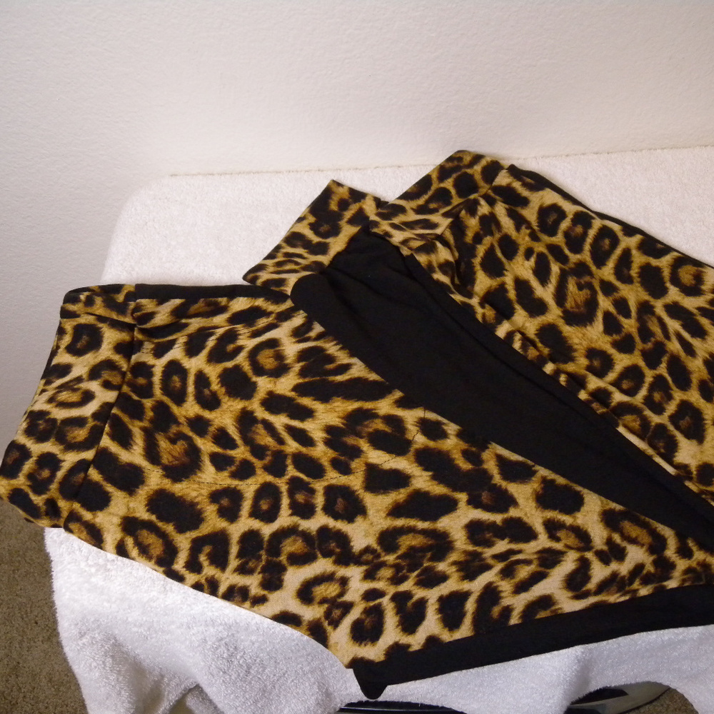 MYTH LEOPARD PRINT ELASTIC WAIST LEGGINGS Sz XL